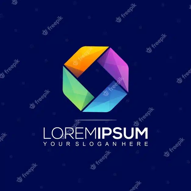 Square colorful logo design template Premium Vector