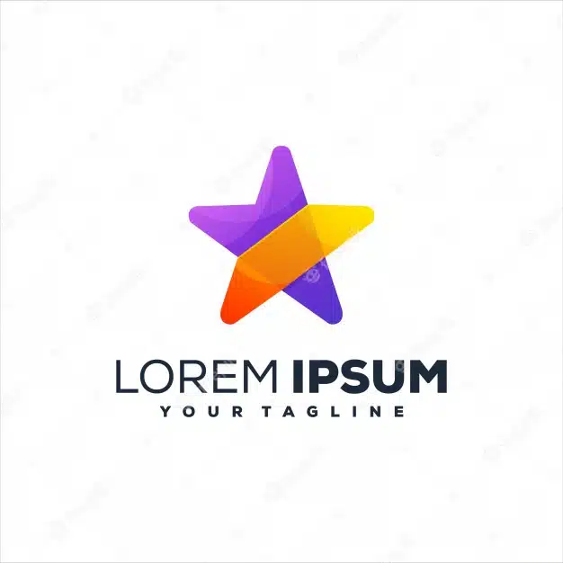 Star gradient color logo design Premium Vector