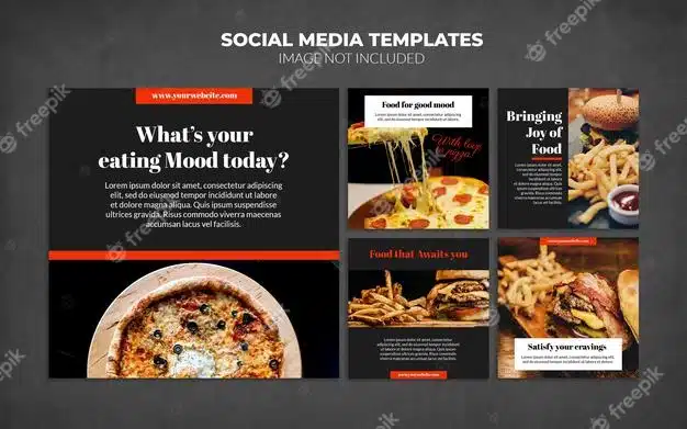 Food social media instagram post templates Premium Psd