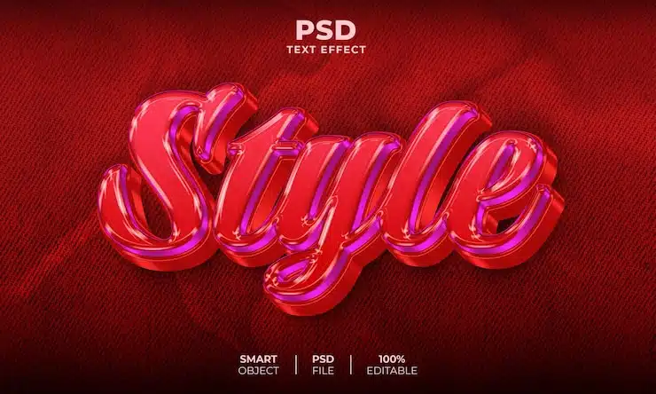 Style 3d editable text effect Premium Psd