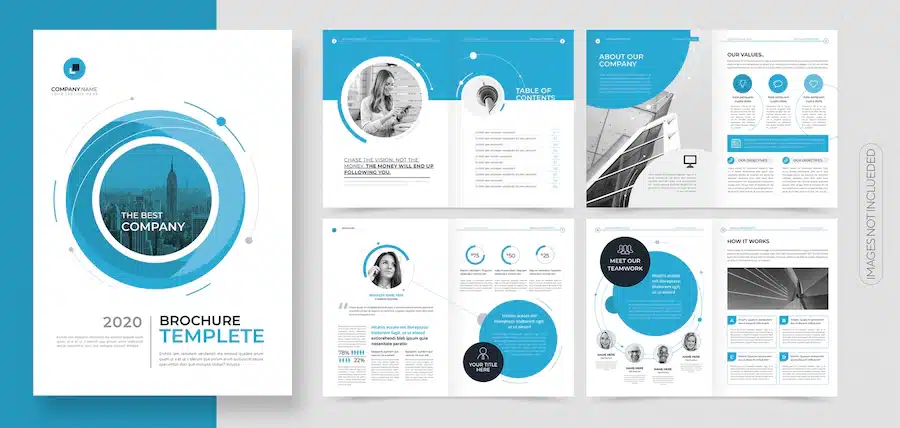 Professional corporate business brochure or booklet template Premium Vector