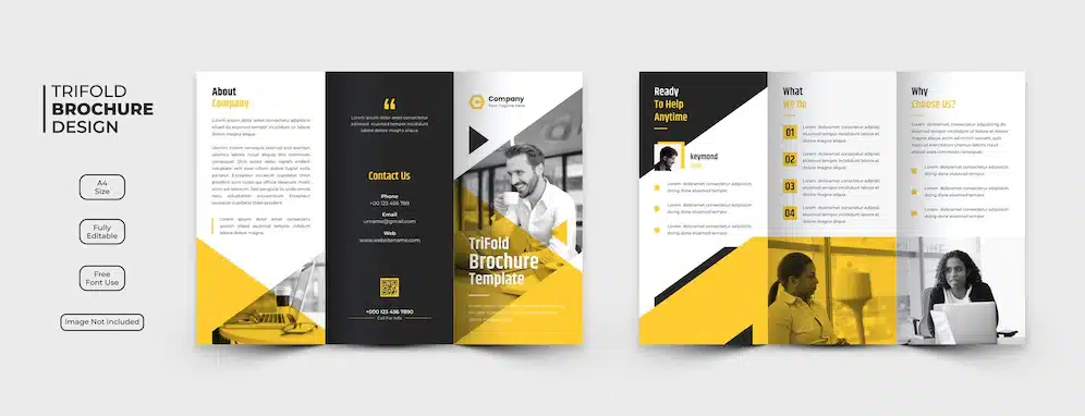 Creative business trifold brochure template