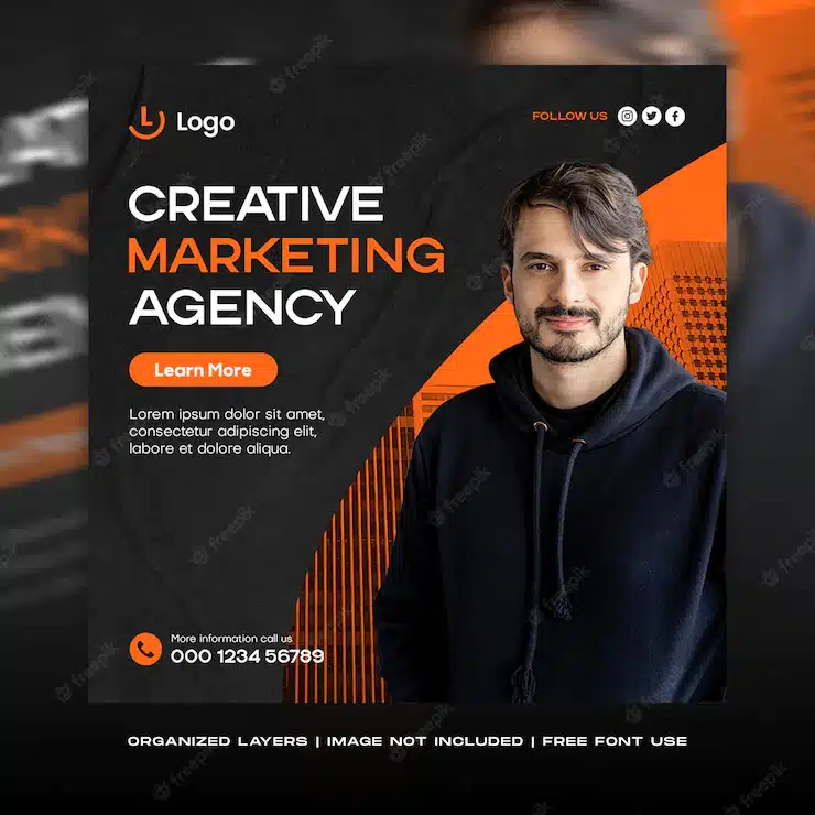 Creative digital marketing corporate social media instagram feed post web banner