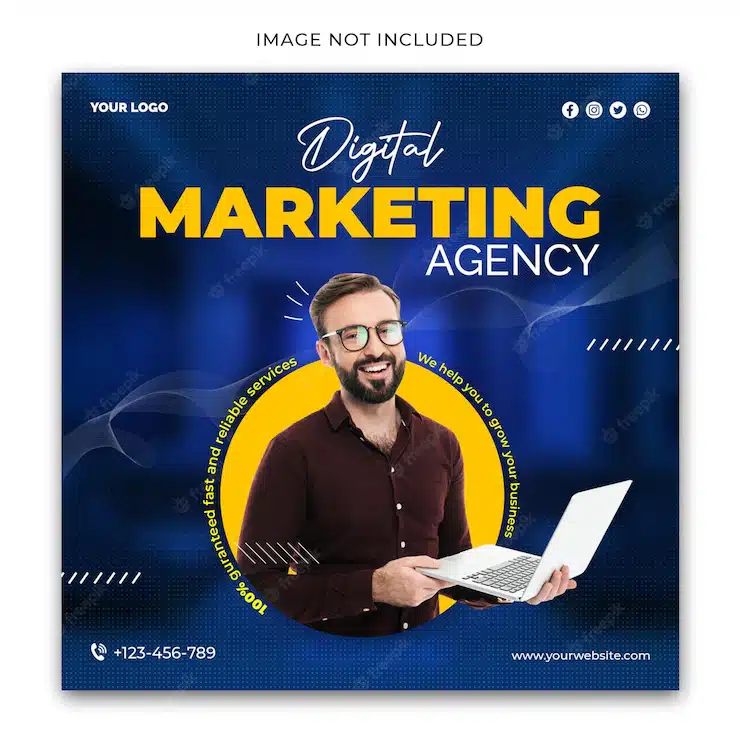 Digital marketing agency social media template