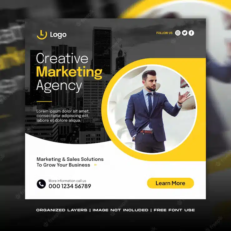 Digital marketing corporate social media instagram feed post web banner