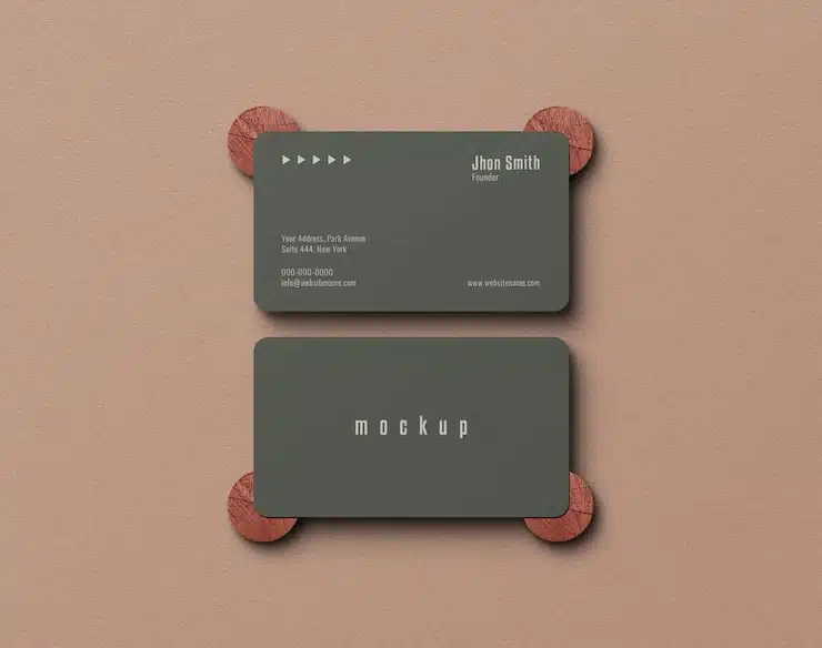 Elegant modern business card mockup