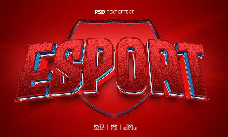 Esport 3d editable text effect