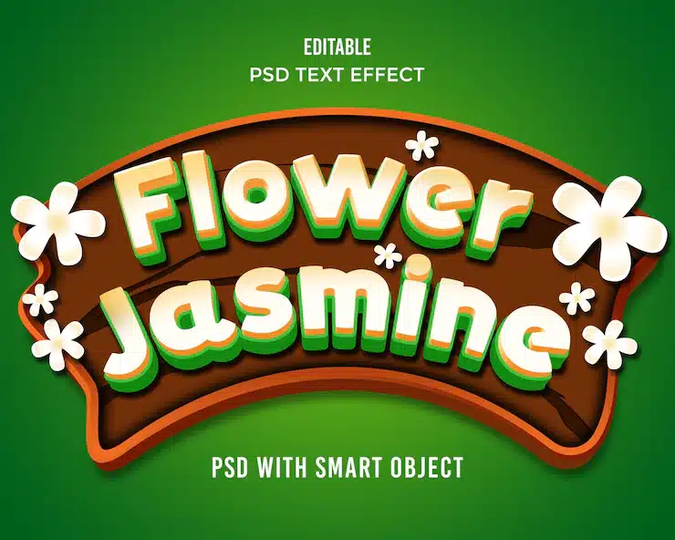 Flower jasmine text effect