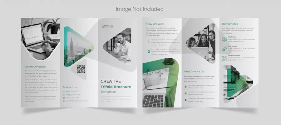 Minimal business tri-fold brochure design