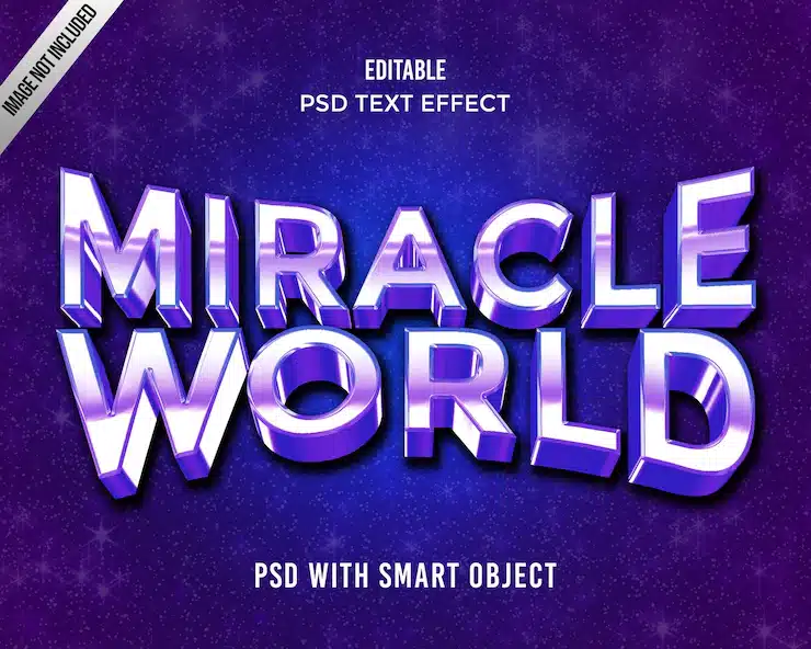 Miracle world text effect editable
