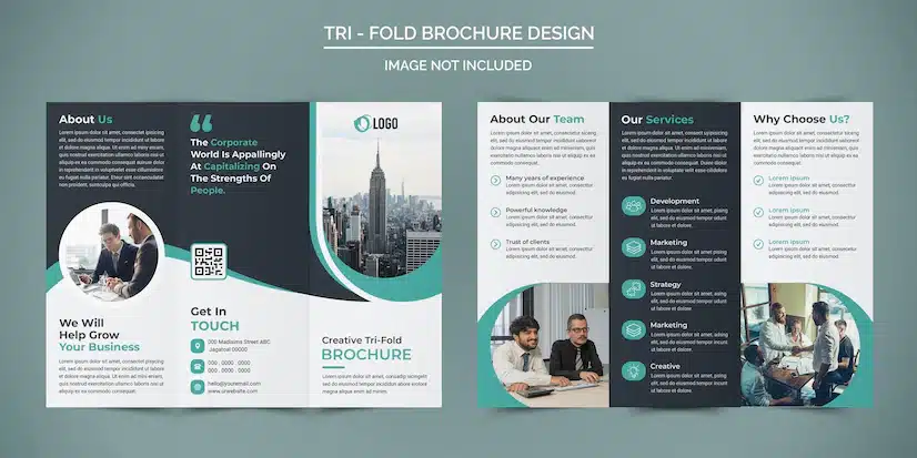 Professional business trifold brochure design