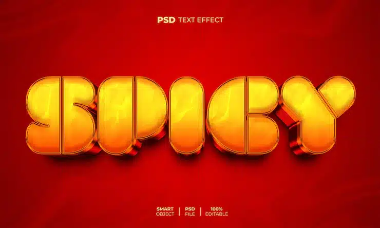 Spicy 3d editable text effect