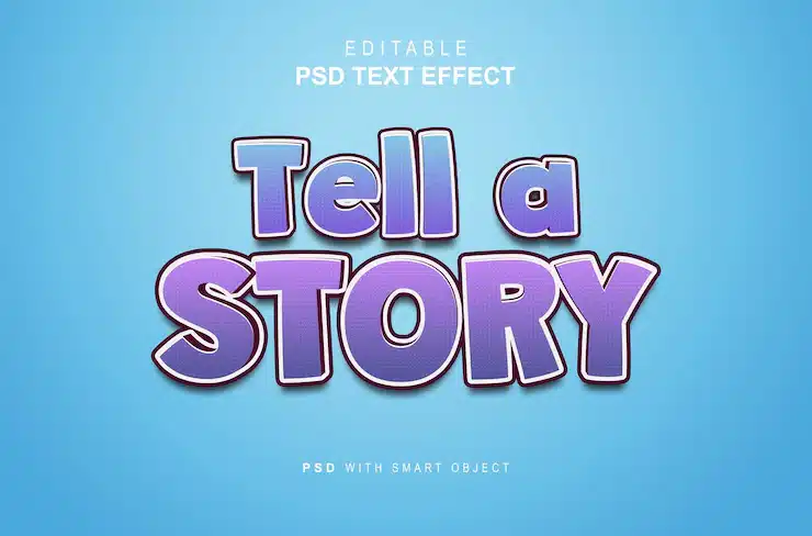 Tell a story text style effect