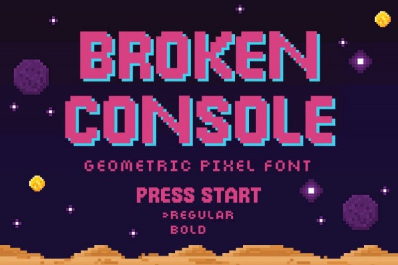 Broken Console Font