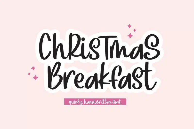 Christmas Breakfast Font